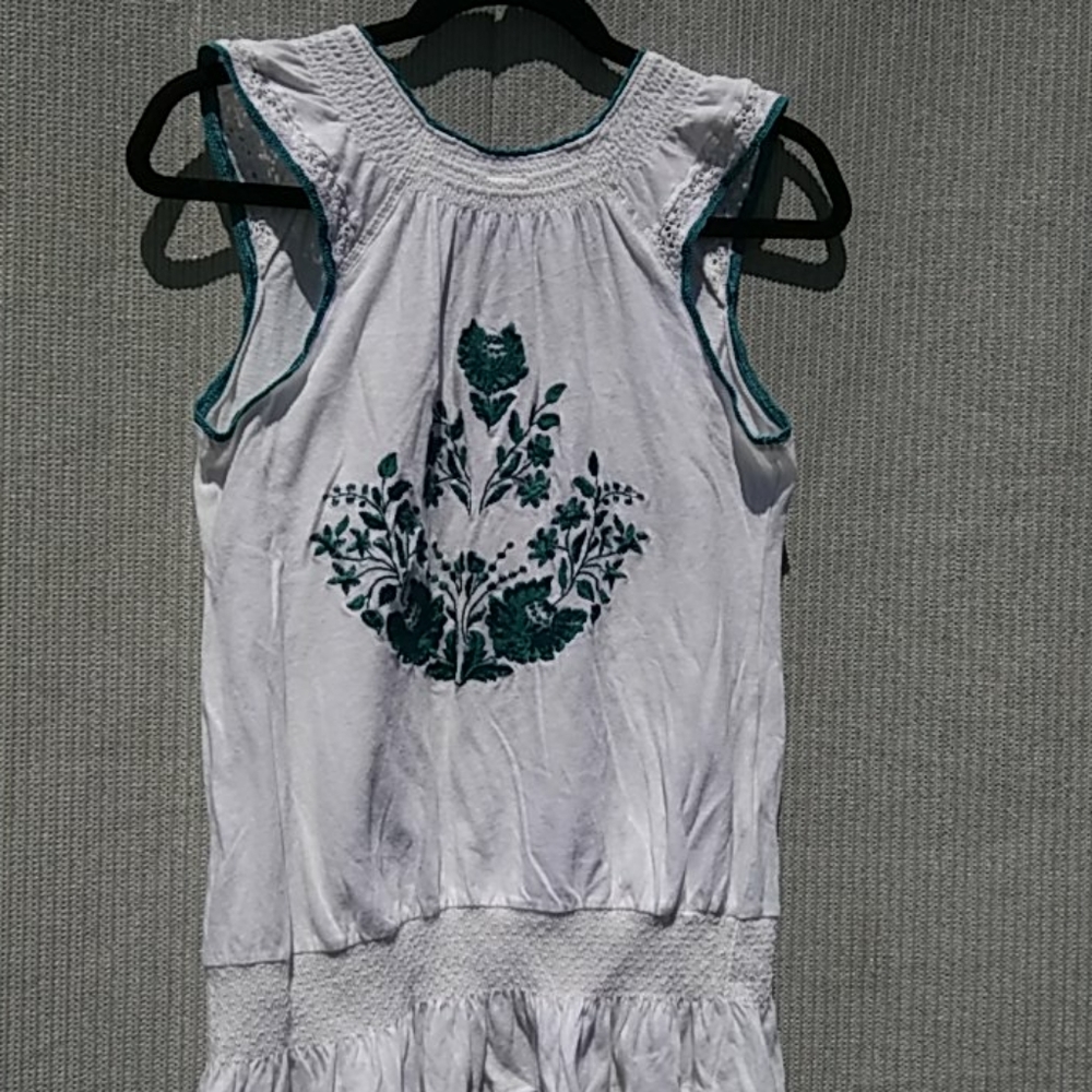 Free People Embroidered Sleeveless